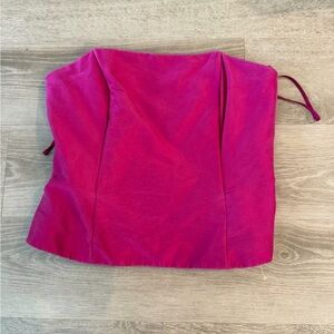 Woman’s peck & pear Strapless corset Fuchsia Pink Bustier Top